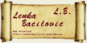 Lenka Bačilović vizit kartica